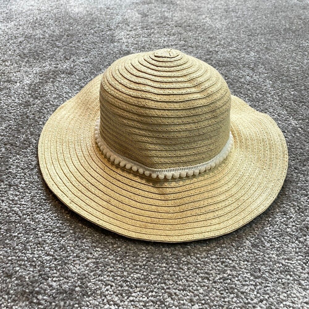 High Hope Sun Hat womens One Size Yellow Straw Casual Wide Brim Ladies Cap